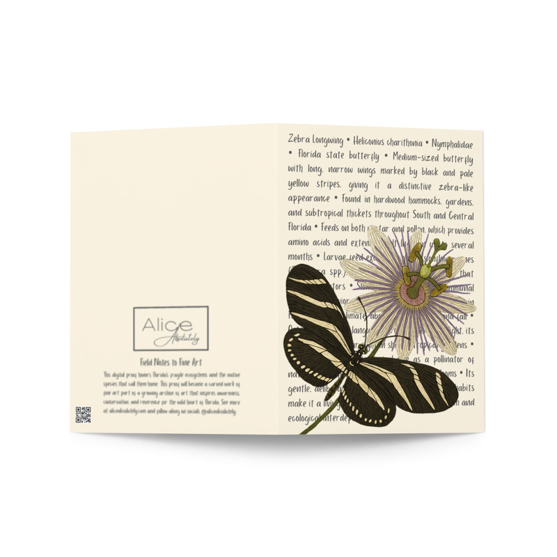 Zebra Longwing Greeting Card