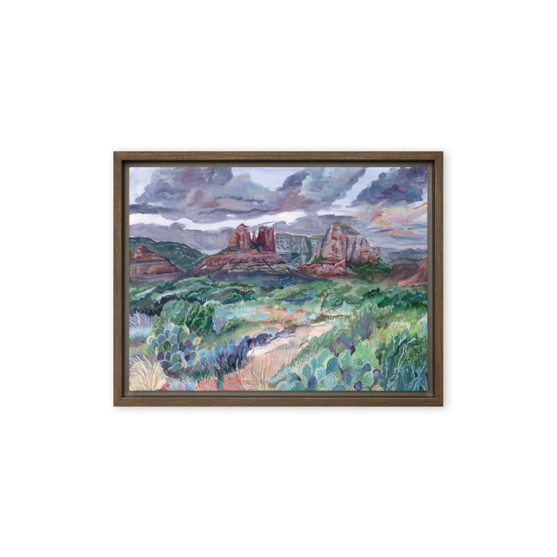 Framed Canvas – 9″×12″, Brown