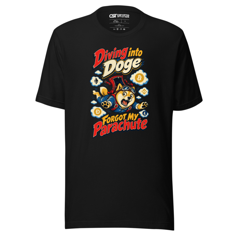 Diving into Doge Forgot My Parachute T Shirt