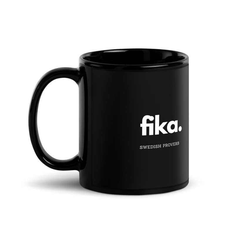 Black Glossy Fika Mug view 2