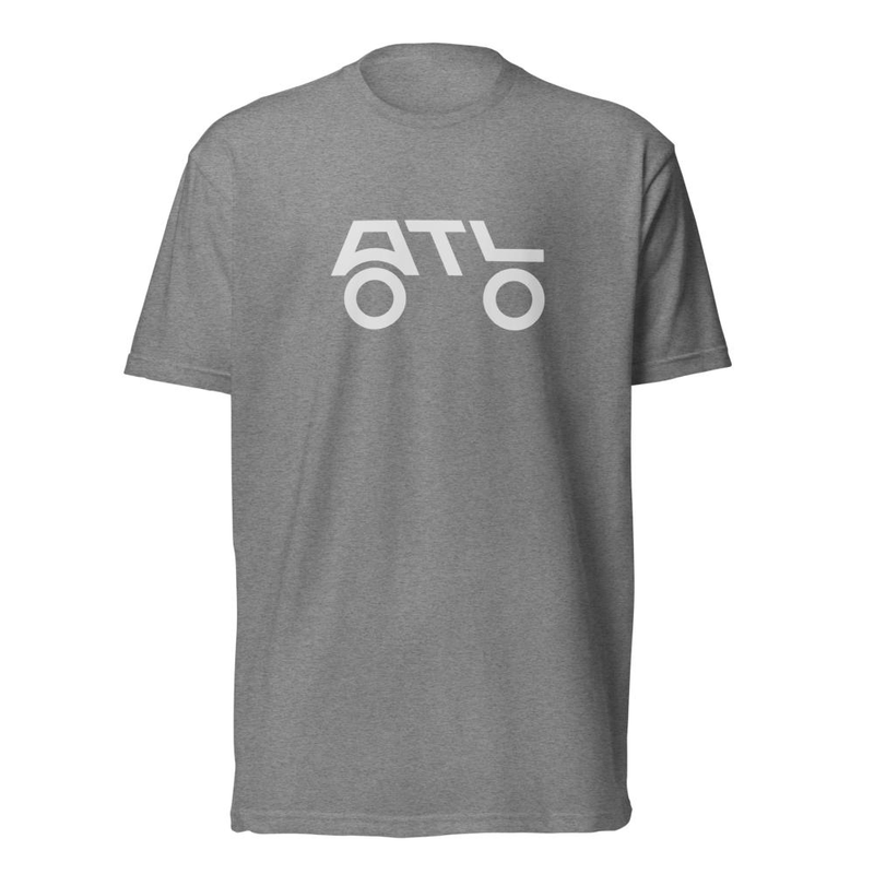 ATL White (Front Only) – XL, Dark Heather Gray