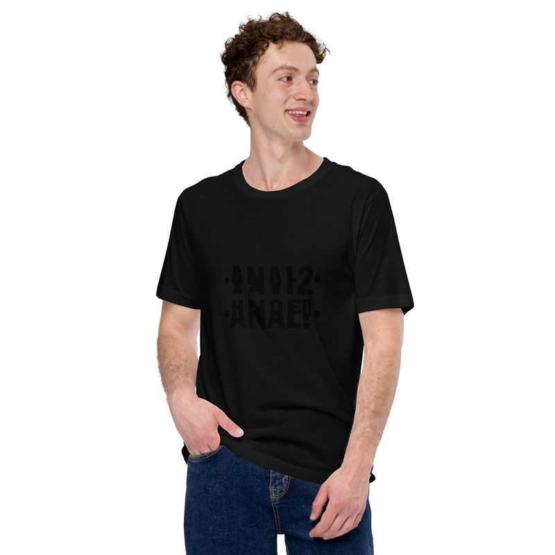 Unisex t-shirt - Anal? Hidden Message  Black Graphic
