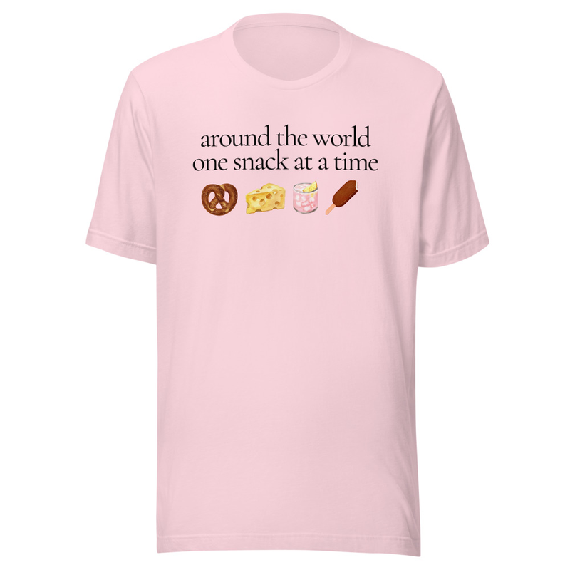 One Snack At A Time Tee – S, Soft Pink