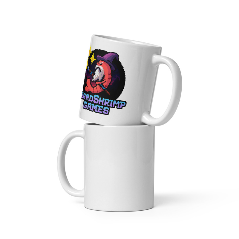 White glossy mug