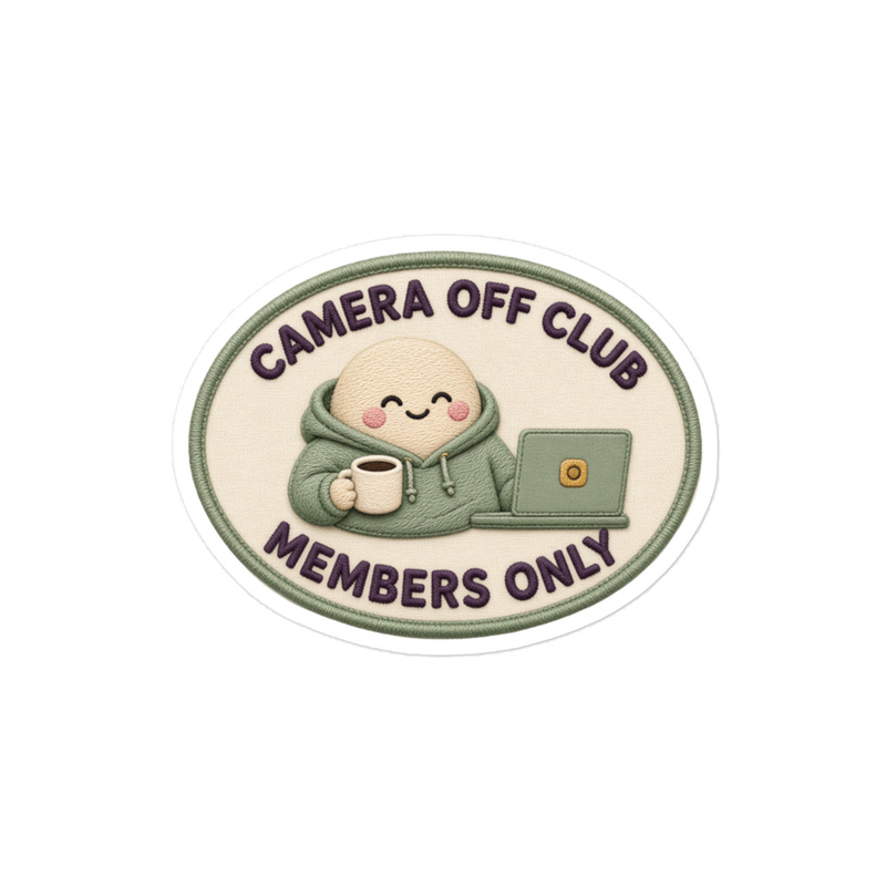Camera Off Club Sticker — Floof