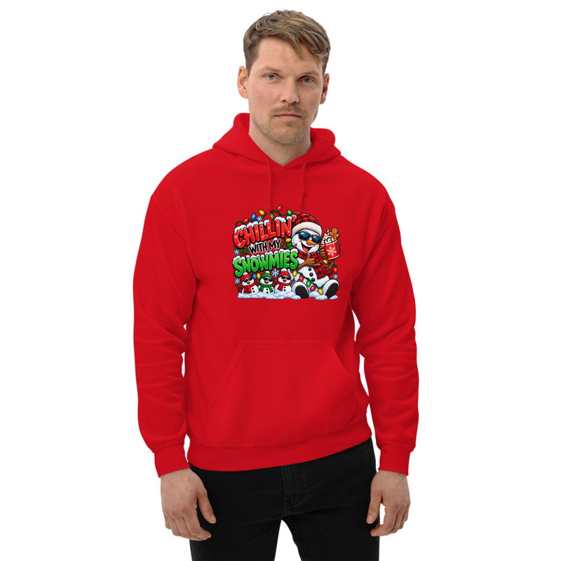 Chililn with my Snowmees Unisex Hoodie – XL, Red