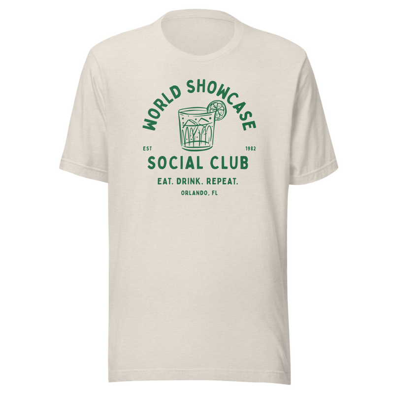 Glass Social Club Tee – S, Heather Dust