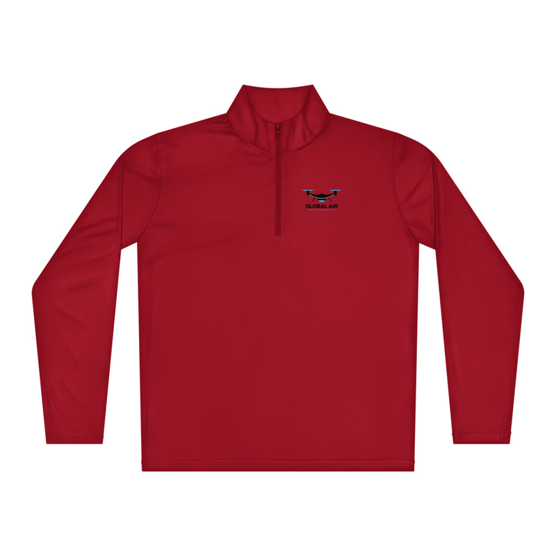 Lightweight quarter-zip pullover – XL, True Red