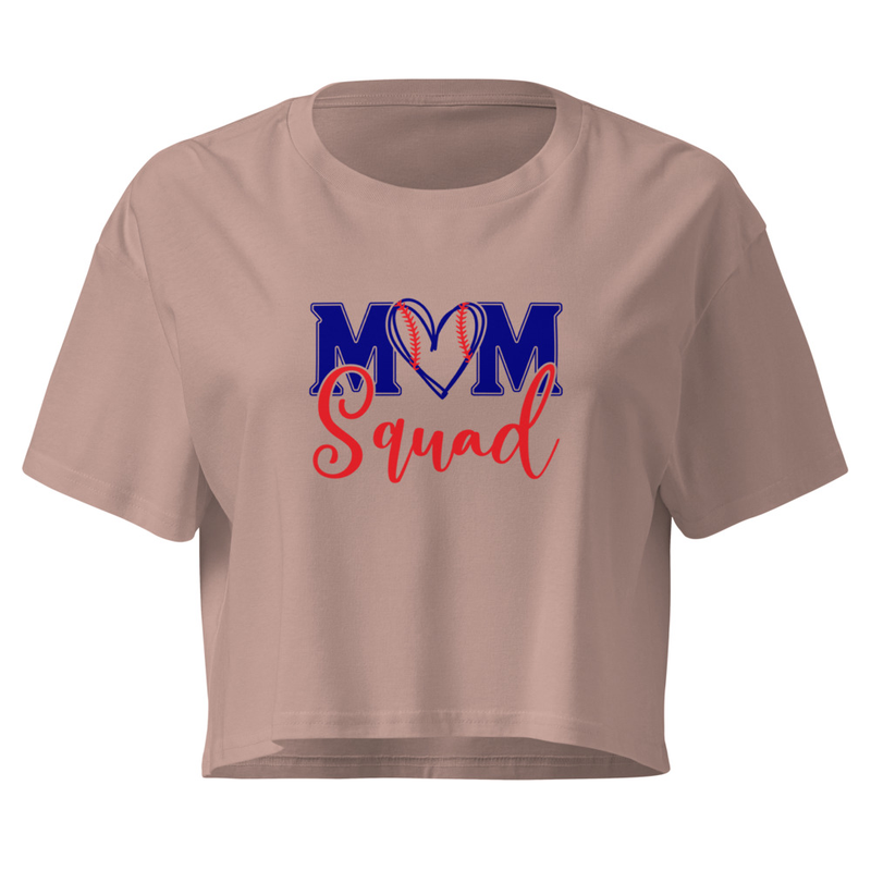 Mom Squad - Crop Top – XS, Hazy Pink