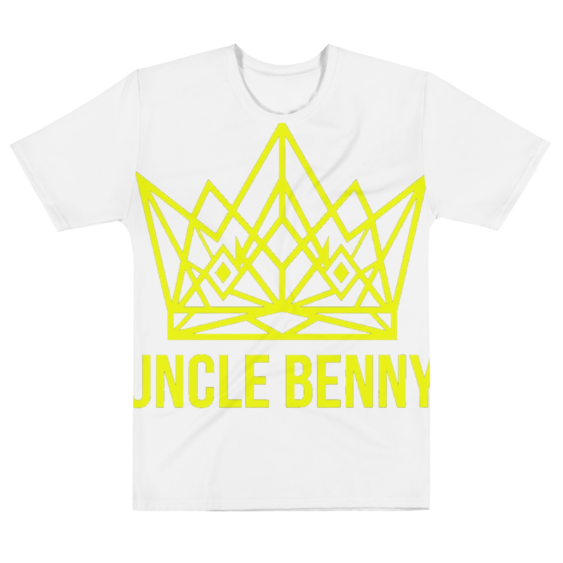 Uncle Benny ® Crown Design Men's Cotton Crew Tee Neon Yellow EST. 2020