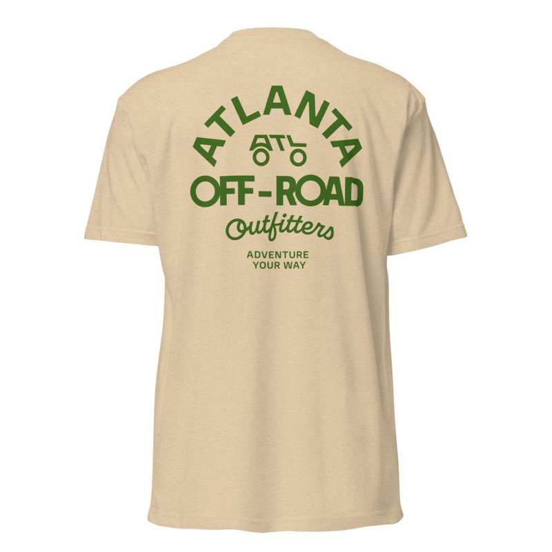 Brand Mark T-Shirt (F/R) - GREEN LOGO – XS, Heather Tan