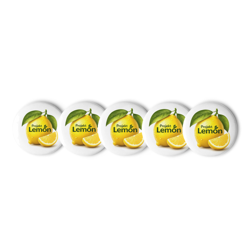 Set of pin buttons
