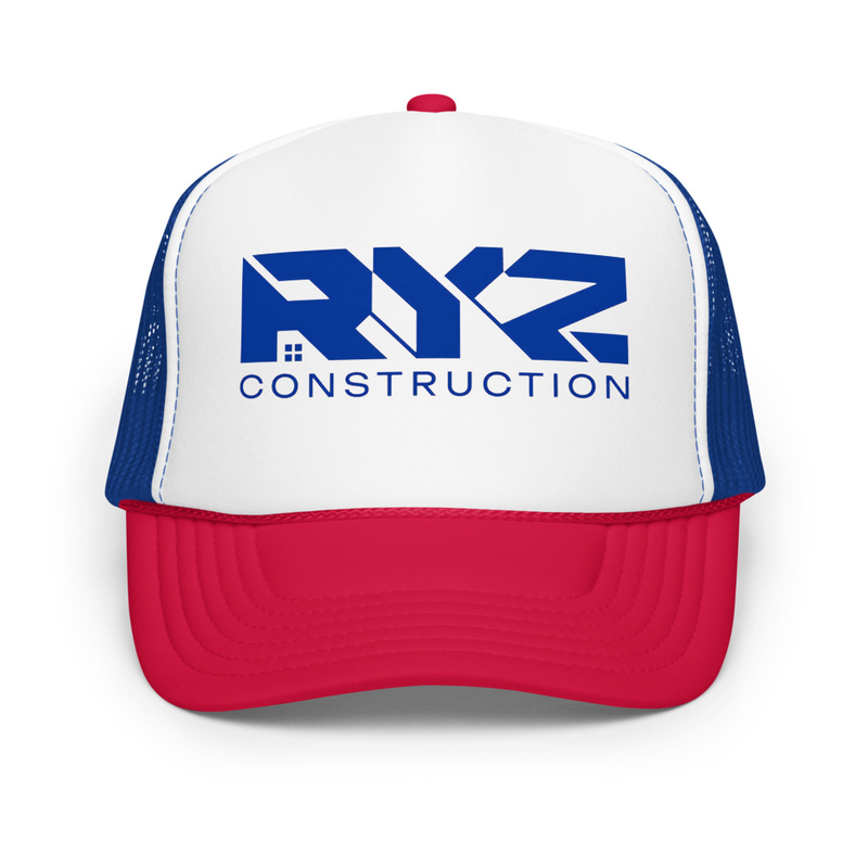 RYZ Foam trucker hat – One size, Red / White / Royal