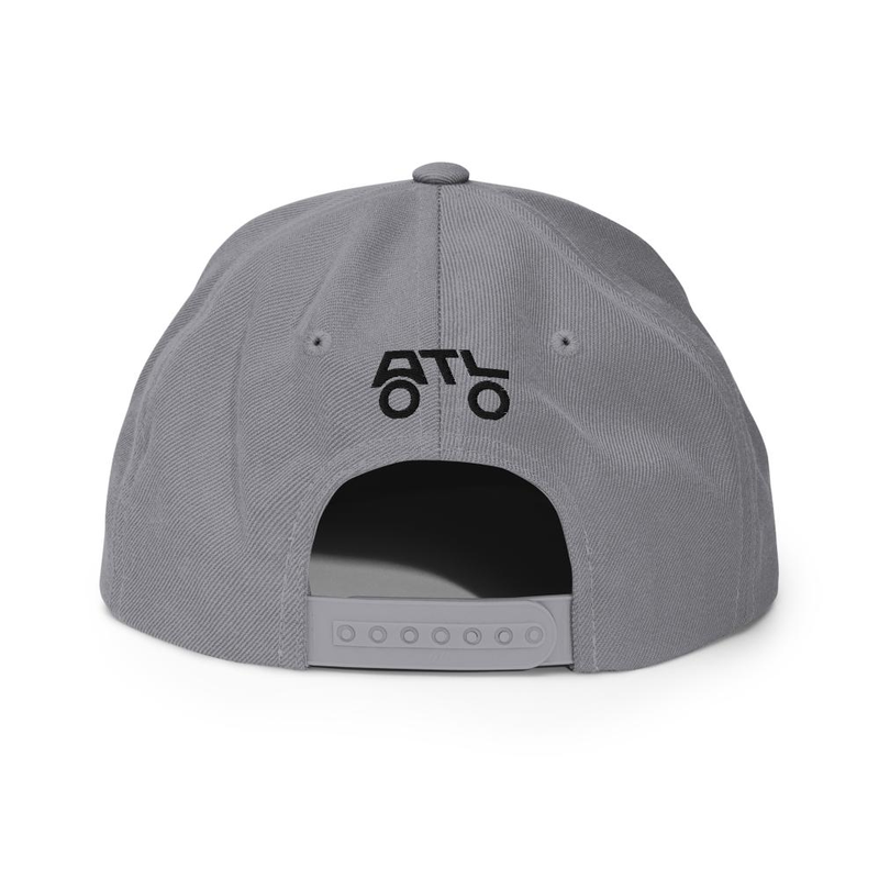 Snapback Hat - BLACK OUT (REAR BRAND MARK) – One size, Silver