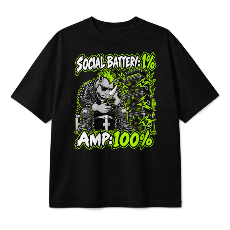 Low Battery, Full Volume — Black / S
