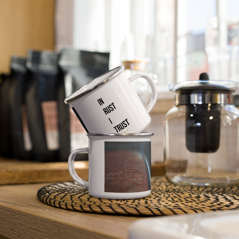 "In Rust I Trust" - Enamel Mug
