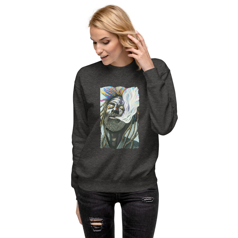True Colors - Unisex Premium Sweatshirt – S, Charcoal Heather