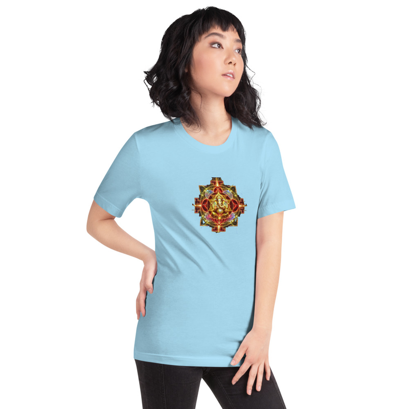 Ganesh Yantra Tee – S, Ocean Blue