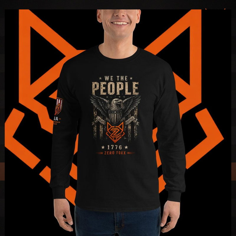 We the People — Liberty & Justice Eagle | Long Sleeve Shirt — Front