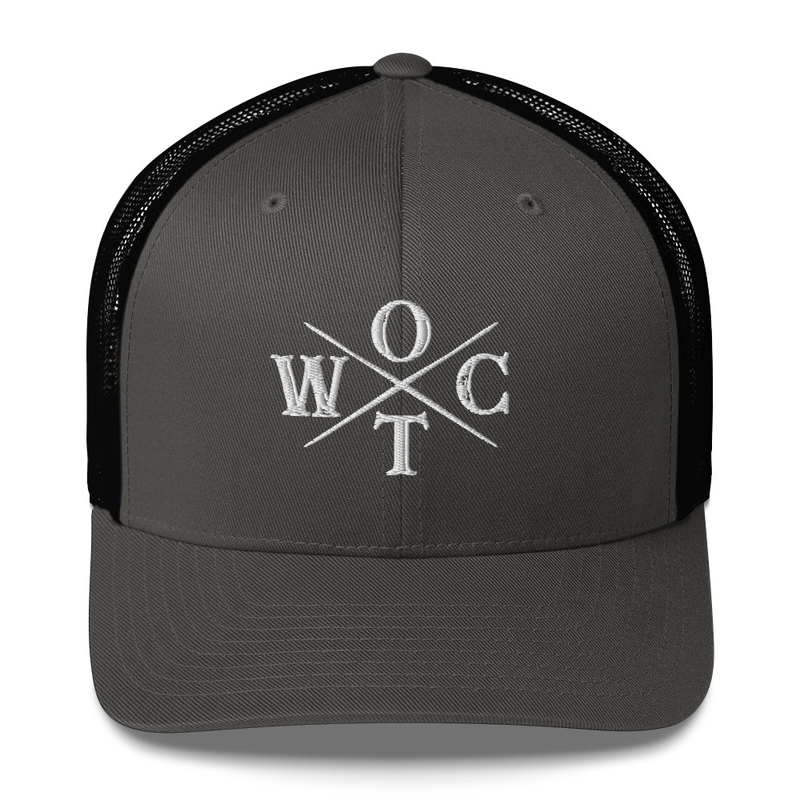 OTWC - Trucker Cap - White Text – One size, Charcoal/ Black