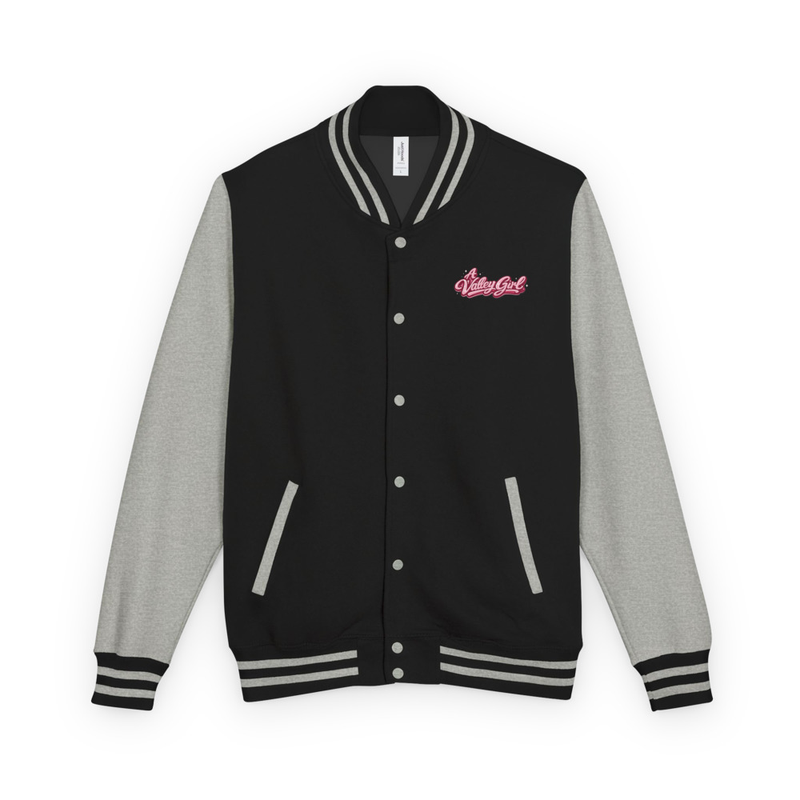 "A Valley Girl" (pink) letterman jacket