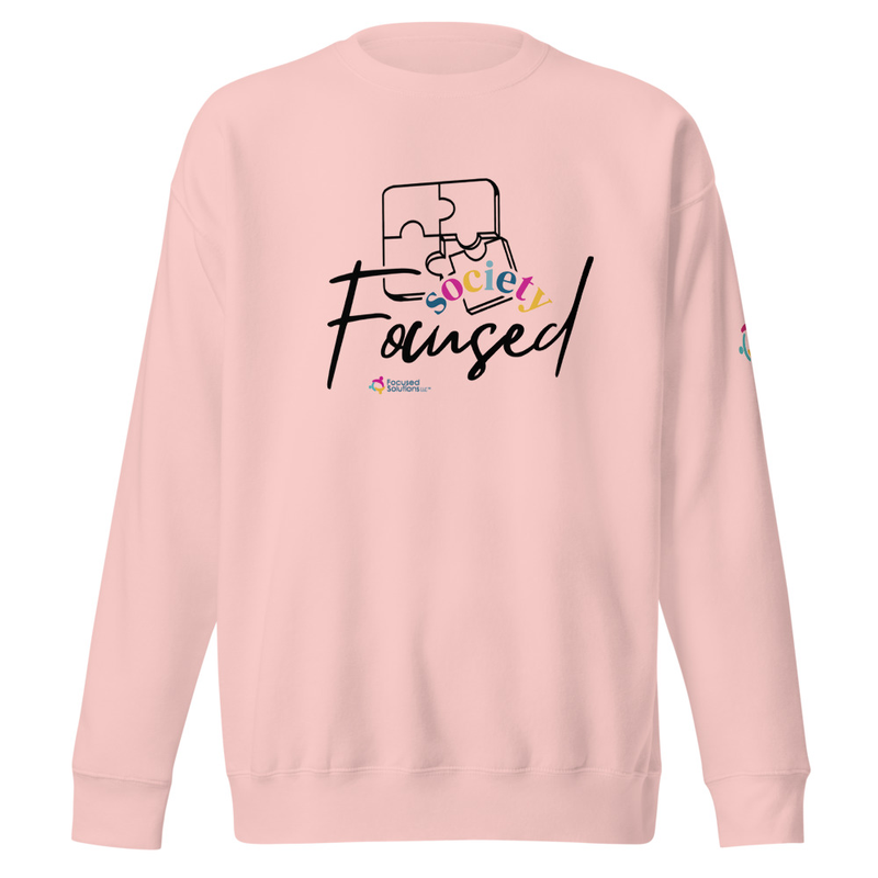 Focused Society Unisex Pullover – XL, Light Pink