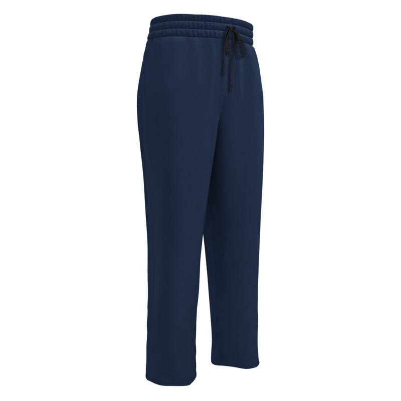 Wide-leg navy joggers