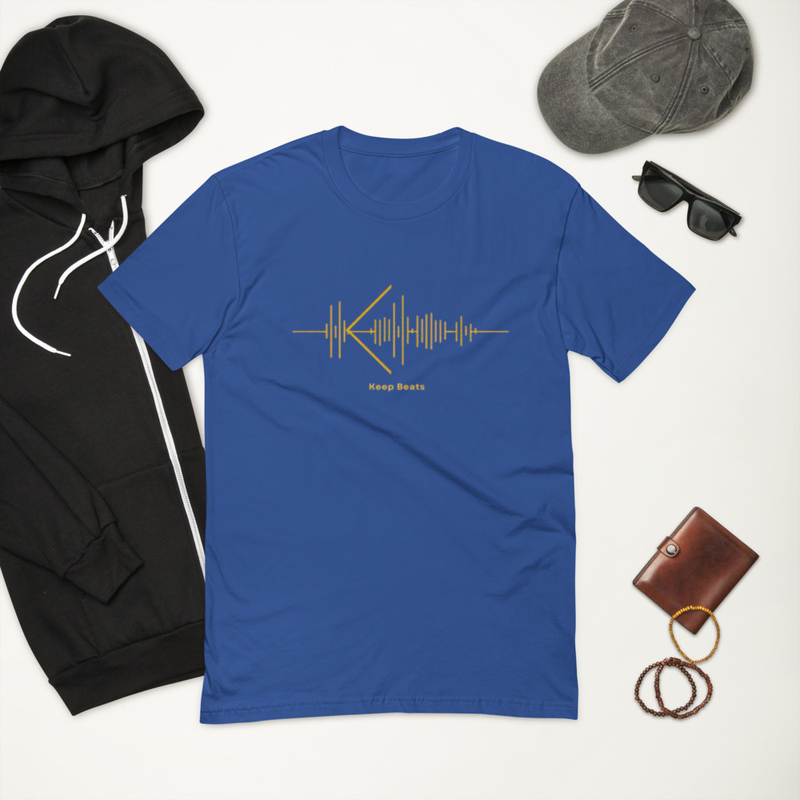 Keep Beats Gold Frequency Tee – S, Royal Blue