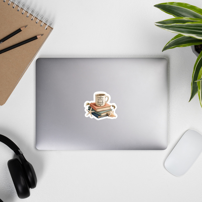 Coffee & Books Kiss-cut vinyl decals