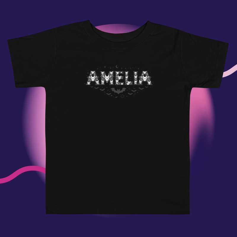 Amelia bat Toddler Short Sleeve Tee
