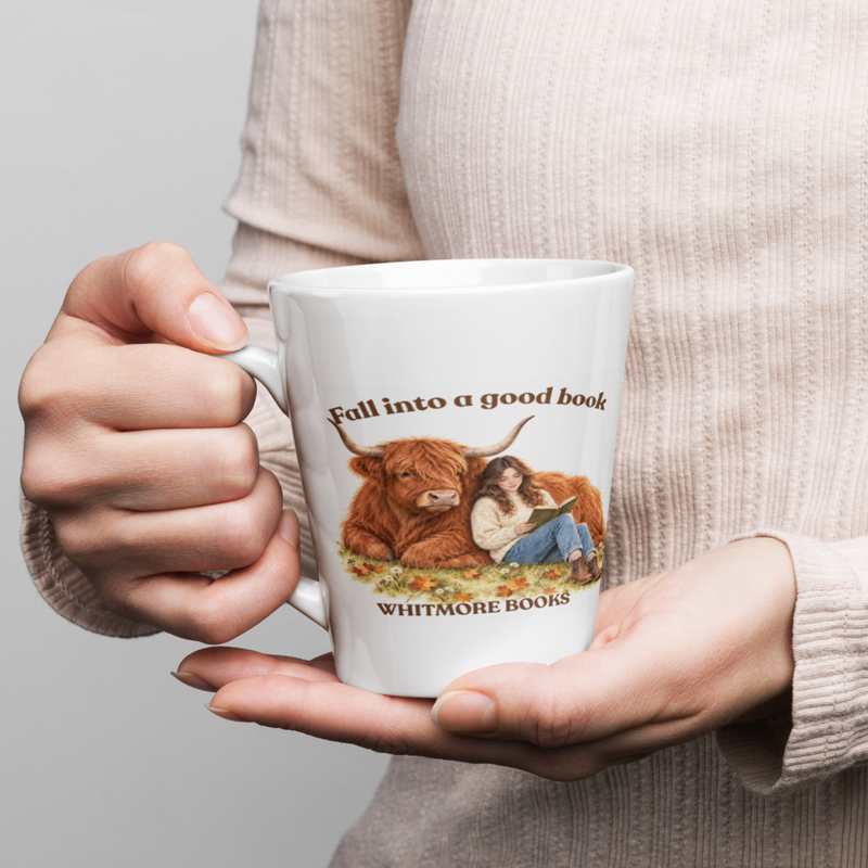 Fall into a good book Latte mug