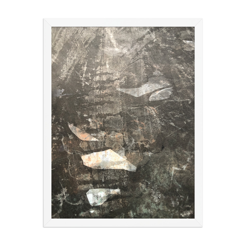Perceptual Field 0037 — Shimmering Light — Framed Print – 18″×24″, White