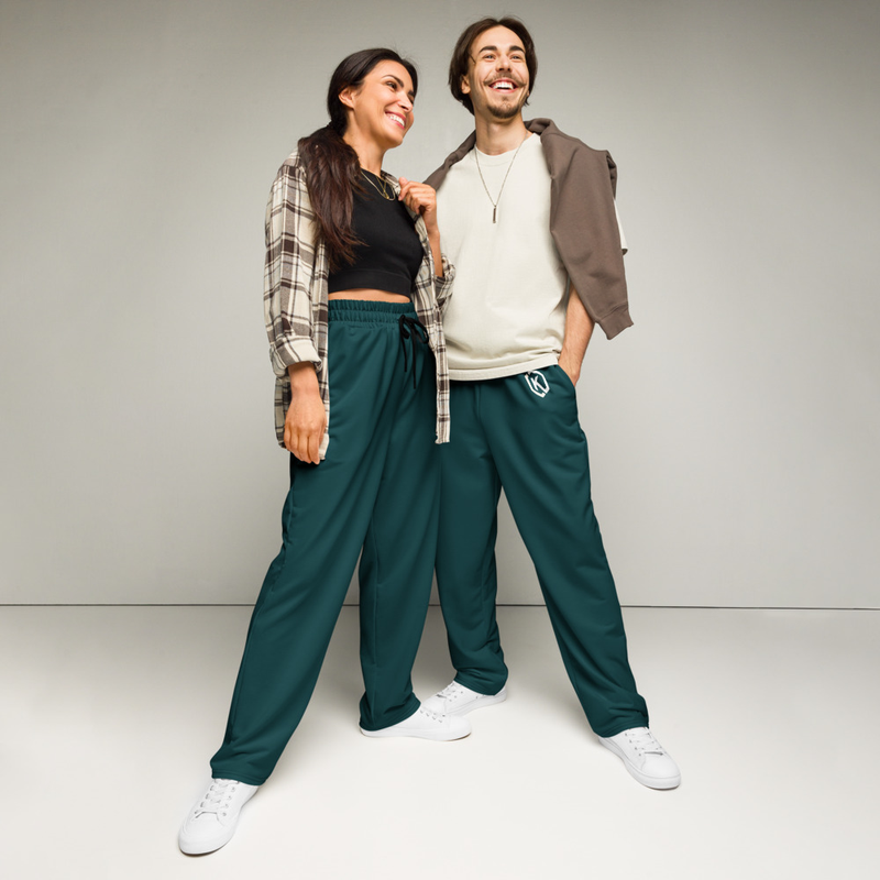 Kicxs Wide-Leg Joggers - Hunter Green