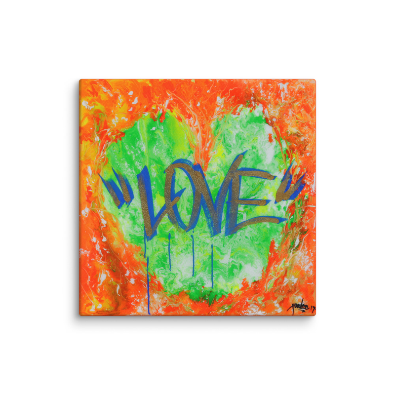Love Organic Canvas / 18″×18″