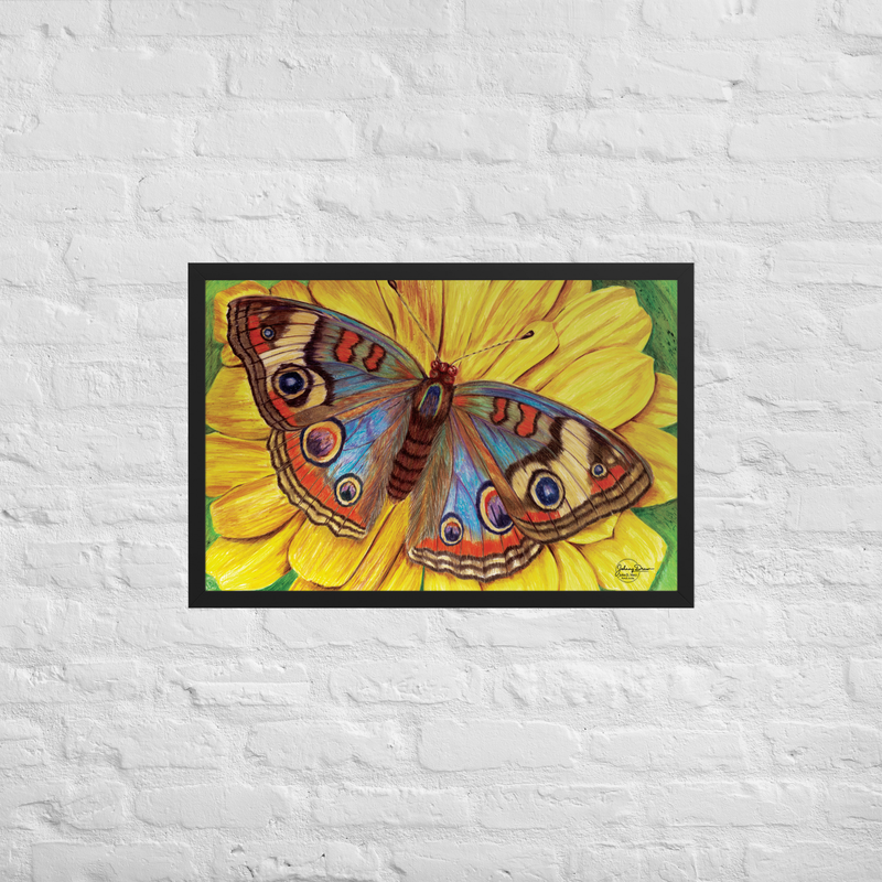 On The Wings Of Love Framed Print – 20″×30″, Black