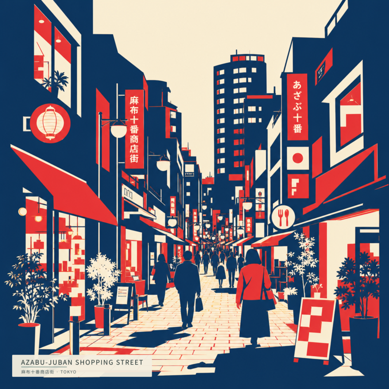 Azabu-Juban Shopping Street(麻布十番商店街)のアートワーク