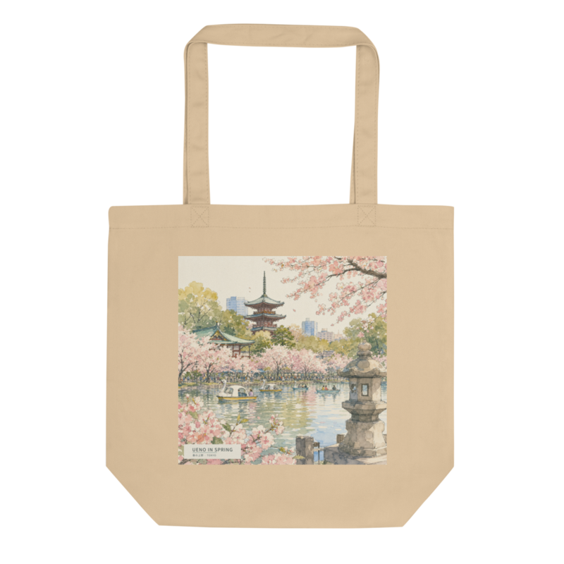 Ueno in Spring tote bag