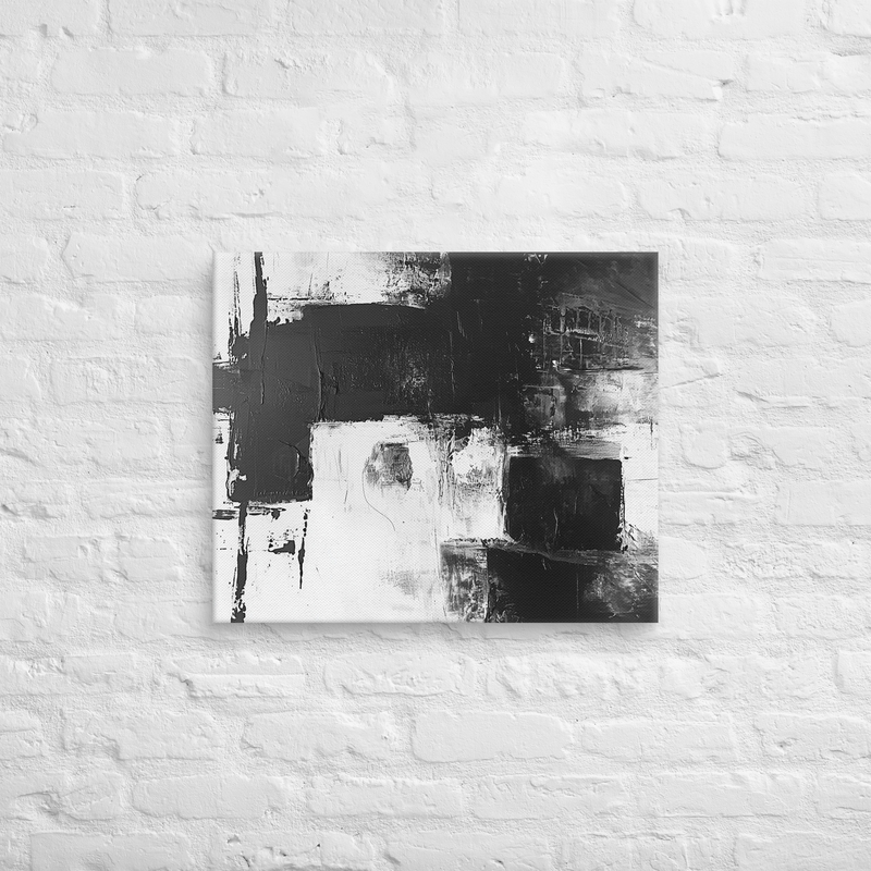 Black & White Contemporary Modern Wall Art Canvas