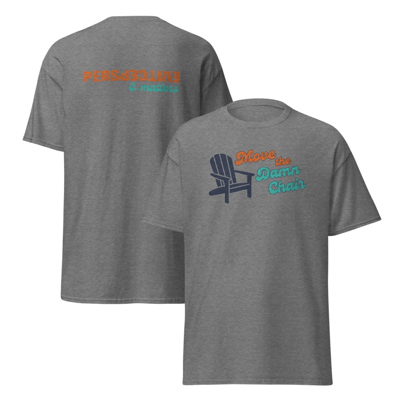 Unisex T-shirt - Chair Front #2, Perspective Back