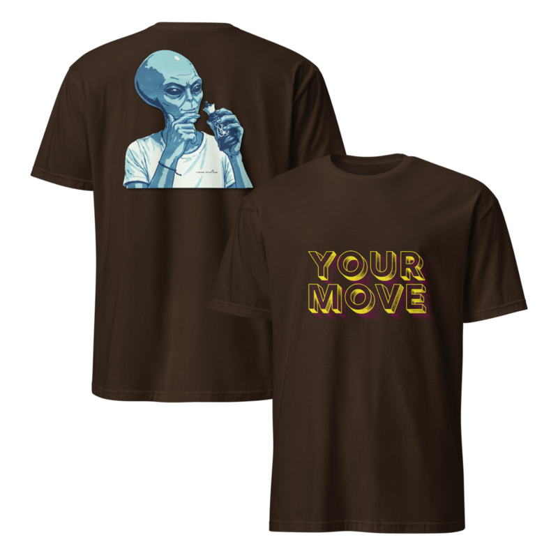 Grey Alien Queen Chess Piece: Your MOVE – XL, Dark Chocolate