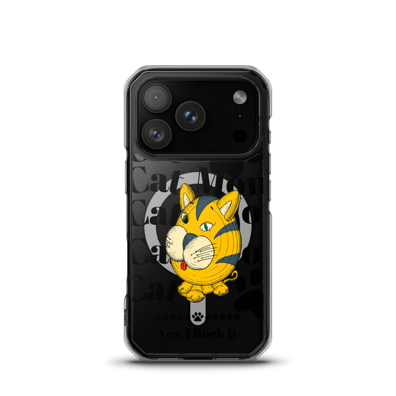 MagSafe® clear case for iPhone®: Just A Cat Mom – iPhone 17 Pro