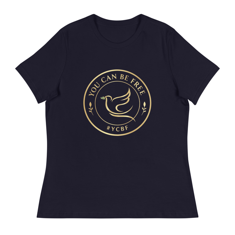 YCBF Women's Gold Freedom Emblem Tee – M, Navy