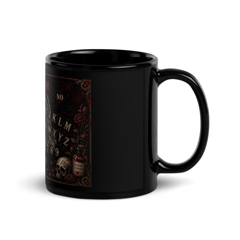 Bloody Valentine | Black Glossy Mug | Spirit Board 