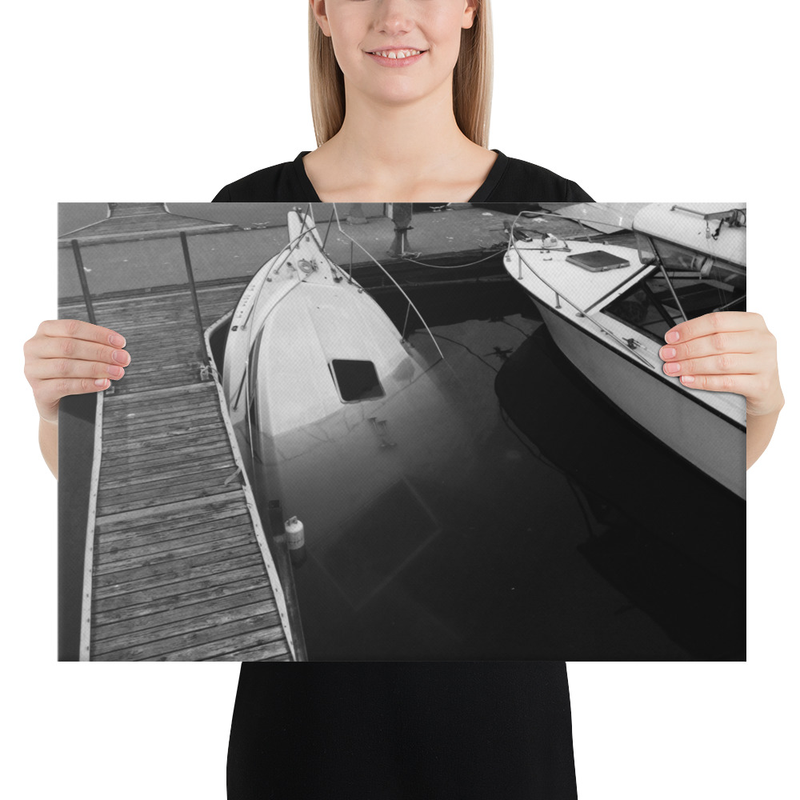 Sunk Boat at Dock
