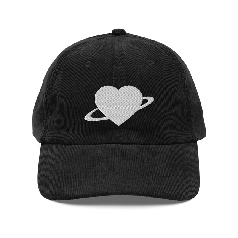 Vintage Corduroy Cap — Black