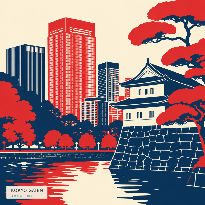 Kokyo Gaien(皇居外苑)のアートワーク