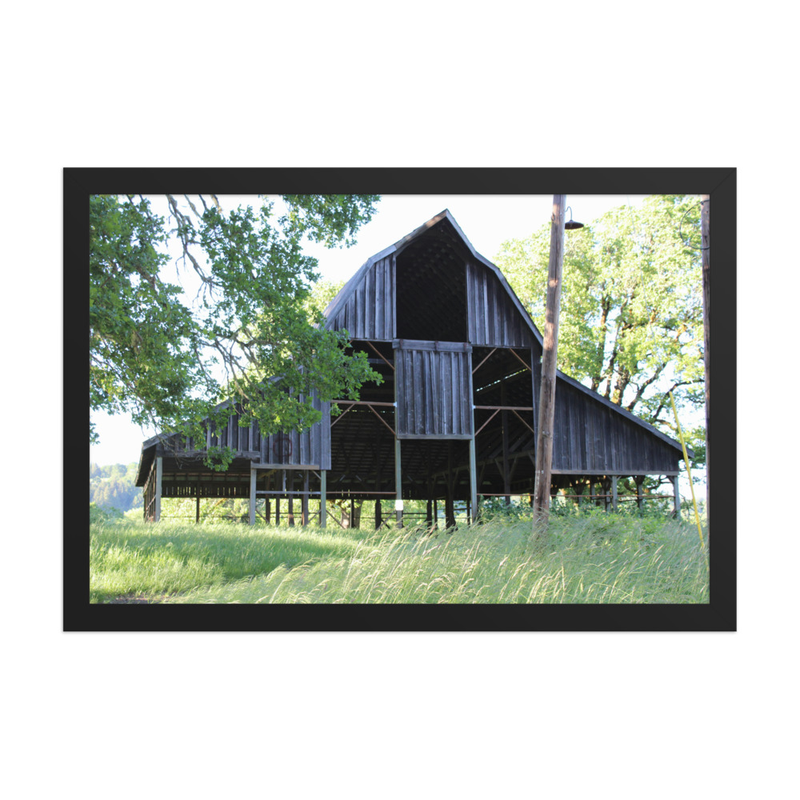 Weathered Barn - 12" x 18" Framed Photo Paper