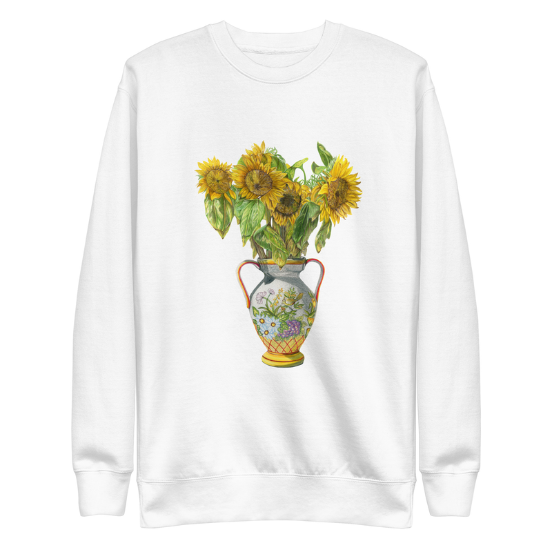 Sunny - Unisex Premium Sweatshirt – S, White