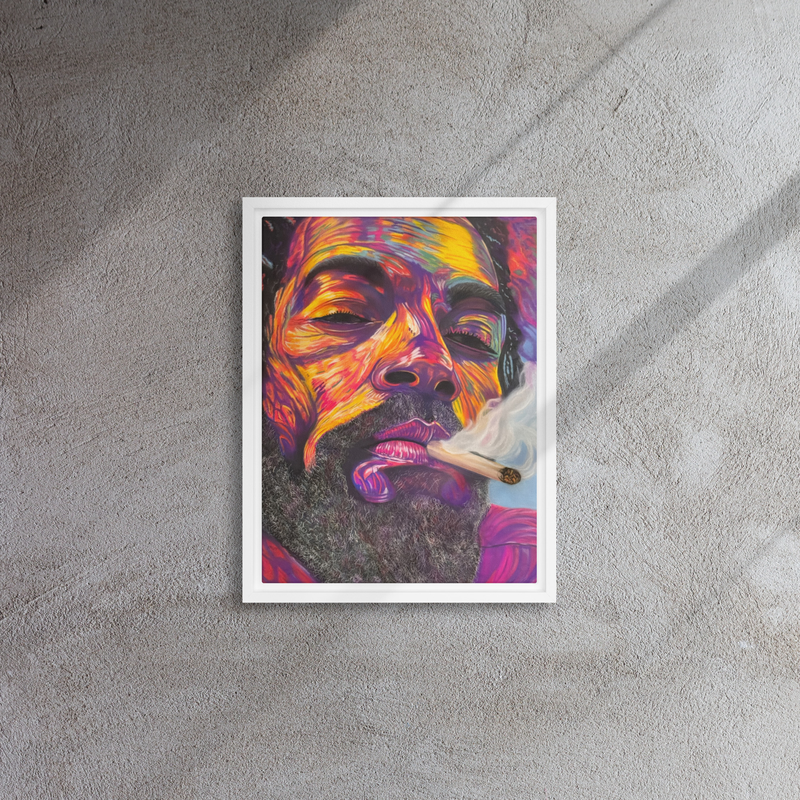 Peace and Love Framed Canvas