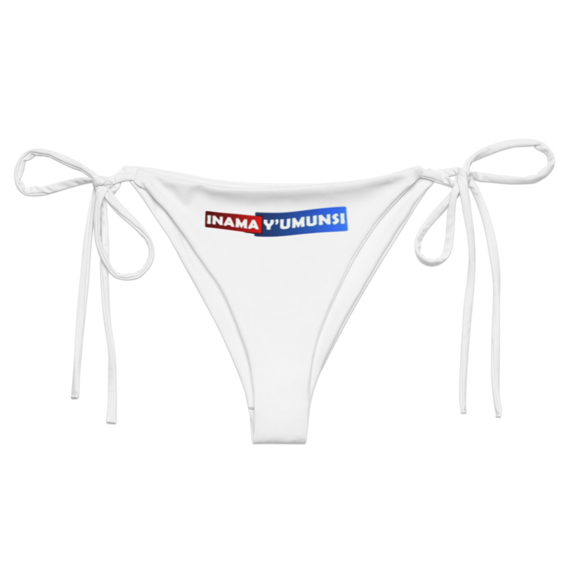 All-over print recycled string bikini bottom